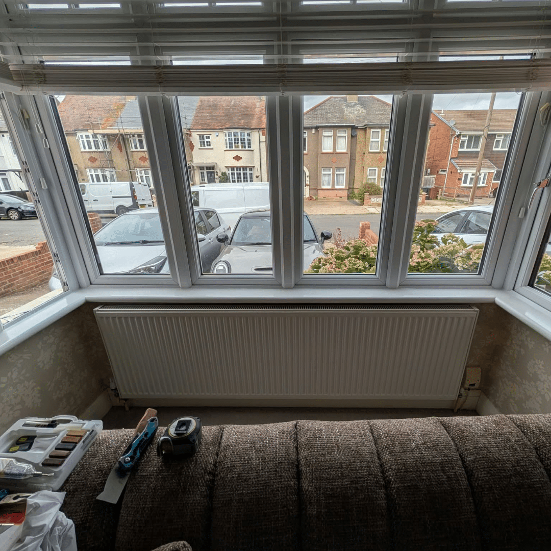 Bay window after uPVC window board replacement in Gravesend Kent